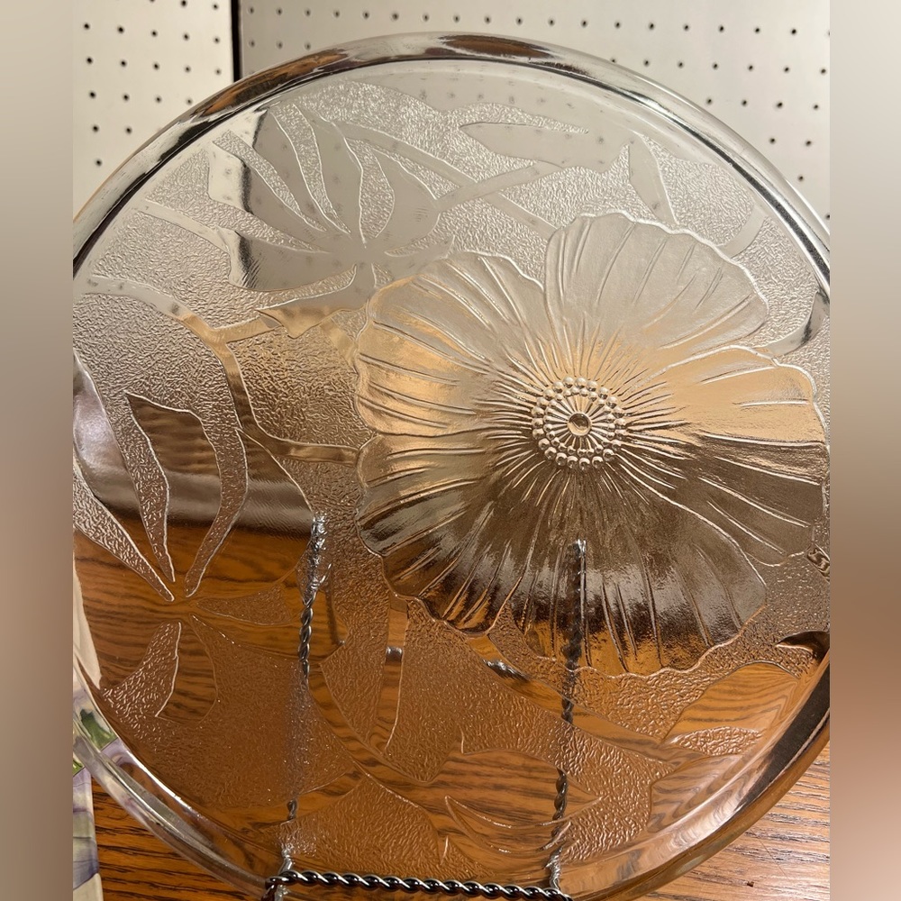 Crystal Clear Studios 12” diameter crystal cake platters